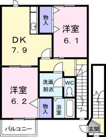 Ｍコート　Ｂの物件間取画像